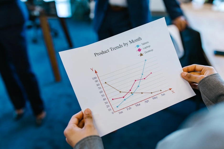 Přehledný dashboard s datovými analýzami a finančními ukazateli